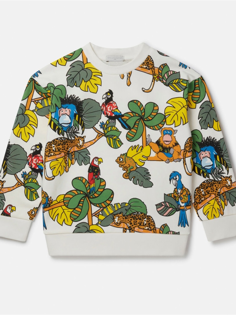 STELLA MCCARTNEY
KIDS' WHITE SWEATSHIRT WITH JUNGLE PRINT size 8 - Picture 1 of 11